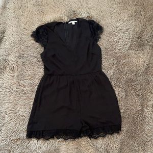 Cute black romper with lace detail